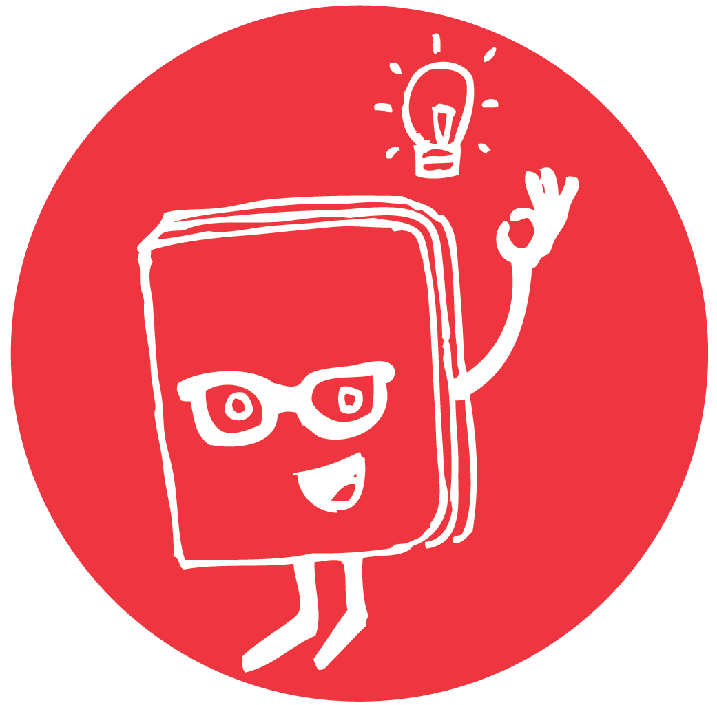 CIRCULO-ROJO-20 Ilustración de agenda con un bombillo encendido, simboliza la capacidad de fortalecer el potencial humano con ideas nuevas y ordenadas.